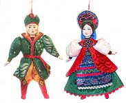 сувенирные подвесные куклы в русских национальных костюмах, средние